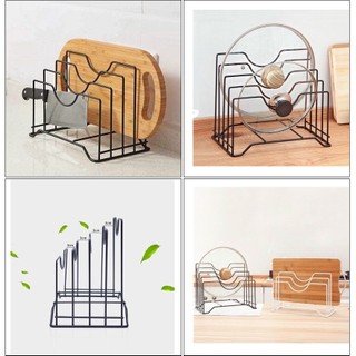 Kệ gác vung, gác thớt tiện lợi - Kệ để nắp nồi, giá gác thớt đa năng