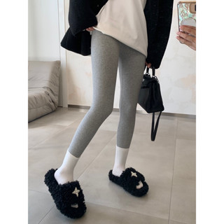  Quần legging tăm co dãn cạp trơn 