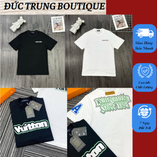 Áo Phông Áo Thun Nam Tay Nỡ Họa Tiết Lv Trắng Xanh  2 Màu Hot