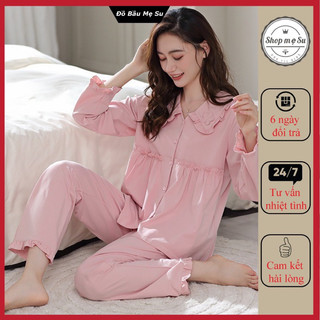 Đồ bộ bầu , đồ bộ sau sinh cho mẹ , chất liệu cotton thấm hút thoải mái cho mẹ bầu