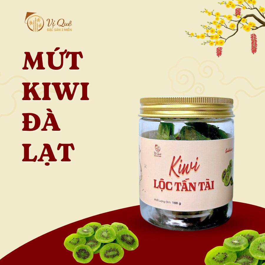 Mứt Kiwi - Lọ Nhựa nhỏ-duoc-ban-tai-Vị Quê - Quà Tặng Đặc Sản