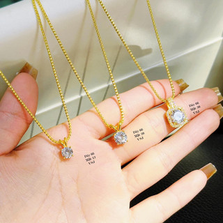 Mặt dây chuyền ổ đá vàng - thiết kê chạc tai thỏ xinh xắn - xi mạ