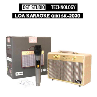 Loa karaoke qixi sk-2030 âm thanh siêu đỉnh, mua loa tặng kèm 1 tay mic không dây, loa karaoke sk2030 thiết kế cực đẹp