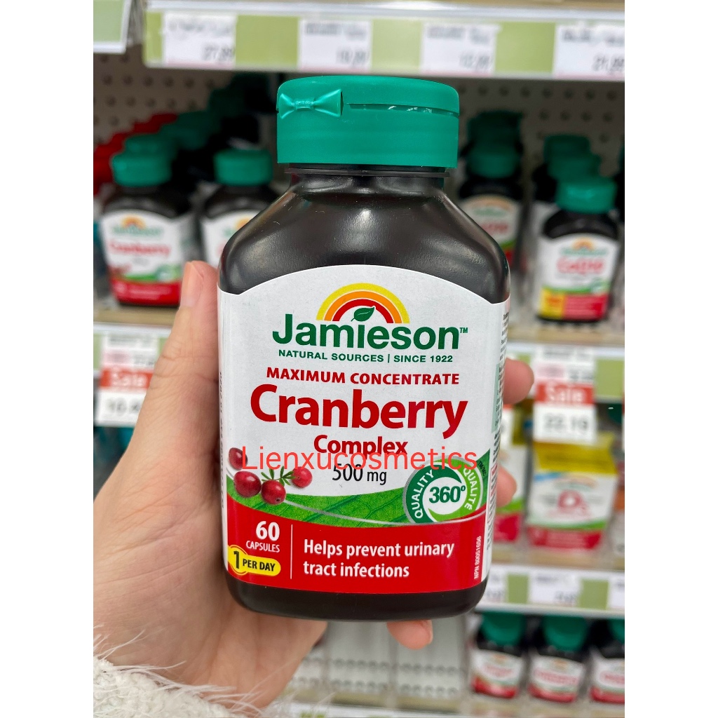 Viên uống Jamieson Cranberry complex 500mg, hộp 60 viên