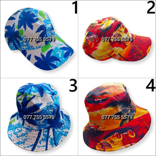 Nón đi biển - cây dừa - hoạ tiết trái cây kiểu lưỡi trai lá cây hawaii đi biển #non