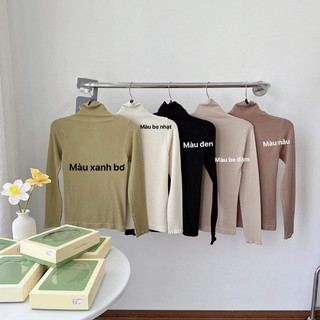 Áo thun giữ nhiệt nữ cổ cao full box
