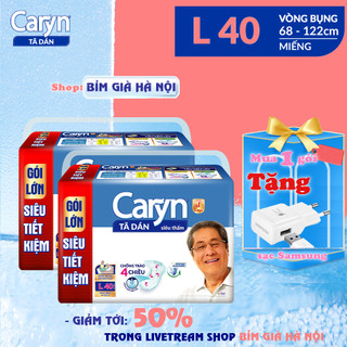 Tã già Caryn M40 L40 miếng siêu thấm hút ( Mua 2 KMAI sạc ĐT) #caryn #bỉm già caryn #bỉm caryn #tã caryn #tã già caryn