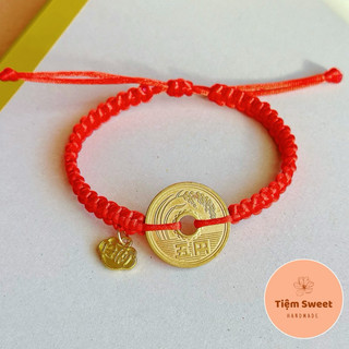 Vòng tay đồng xu 5 Yên Nhật Bản, vòng tay may mắn mắn - Sweet Dream Handmade