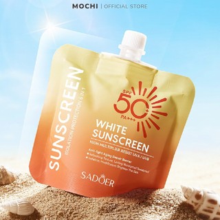 Kem Chống Nắng Nâng Tone SPF 50+ PA+++ Bảo Vệ Da Nhạy Cảm Da Dầu Mụn Chống Tia UV WHITE SUNCREEN SDR 30G MOCHI SHOP