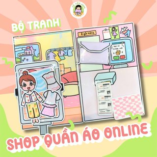  Bộ Tranh Đồ Chơi Giấy Cô Tiên Xanh Shop quần áo online 