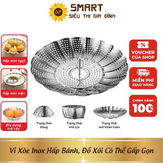 Vỉ inox xòe hấp bánh, đồ xôi đa năng có thể gấp gọn