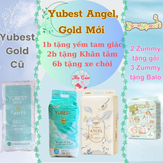 (Tặng quà như ảnh) Tã quần/dán Yubest Gold, Yubest Angel mới dán S62/M60/L52/XL46/XXL44/XXXL42