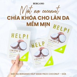 Mặt nạ Bergamo Help Mask Pack Coconut - Dừa (Miếng)