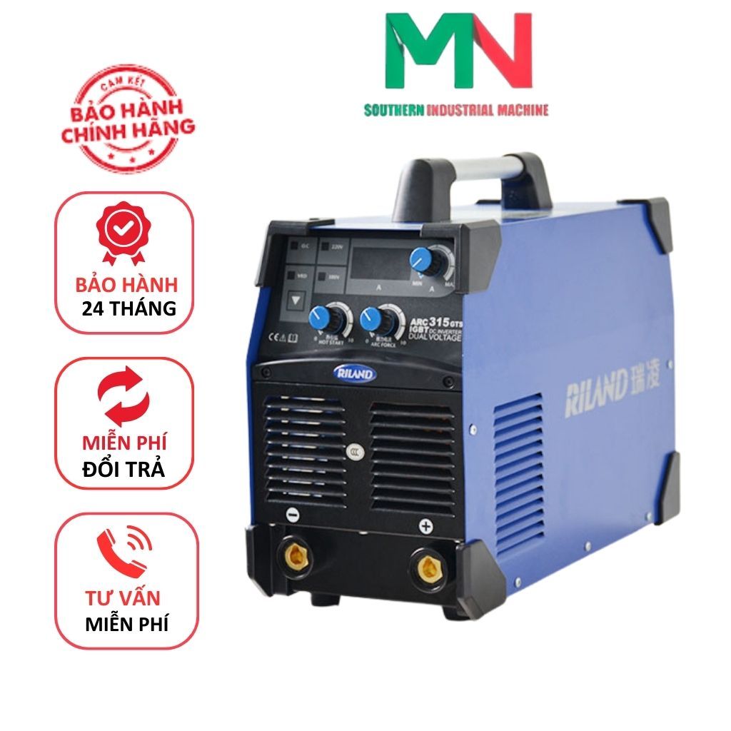 Máy hàn que Riland ARC 315GTS - Inverter di động, tự động chuyển đổi điện áp 220V/380V