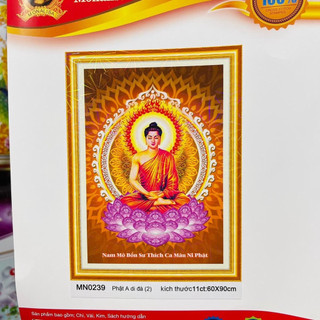 tranh thêu chữ thập phật bồ đề mn0239 mn0215 E258