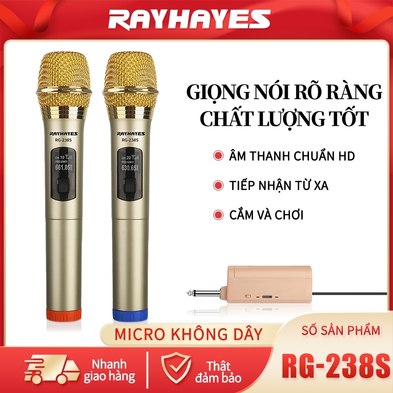 Model bán chạy nhất của hãng này 🔥 Micro không dây RAYHAYES UHF Micro karaoke cao cấp khoảng cách siêu xa 150 mét