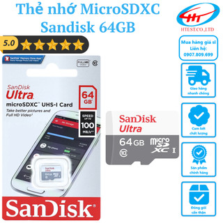 Thẻ nhớ microsdxc sandisk 64gb - hàng chính hãng