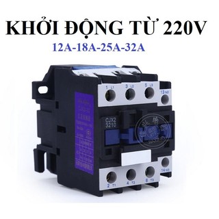 Khởi động từ 1p 220v cjx2 1810 18a 2800w đóng cắt chuyên dụng độ bền cao khởi động từ 18a 220v