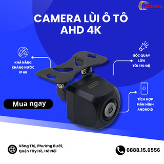 Camera lùi AHD 4K độ phân giải Full HD 4K tích hợp màn hình android, kết nối dễ dàng tiện lợi