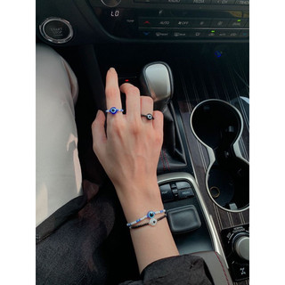 Nhẫn Evil Eye hat cườm thời trang