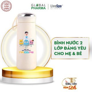 Bình nước giữ nhiệt 2 lớp 500ml Nacope Livespo siêu dễ thương cho mẹ và bé