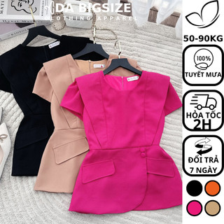 Dabigsize - Áo Kiểu Nữ Bigsize , Áo Công Sở Nữ Chất Tuyết Mưa Xịn Sò Che Khuyết Điểm Dành Cho Người Mập 50-90kg