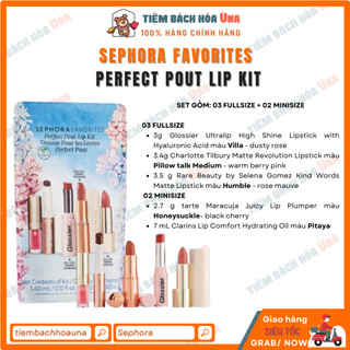 Bộ sản phẩm SEPHORA FAVORITES có son dưỡng, makeup, dưỡng tóc