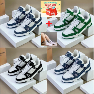 Giày lv trainer, louis vuitton trainer black white, giày lv louis vuitton hàng cao cấp