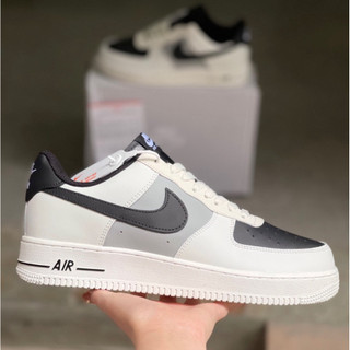Giày _Nike Air Force 1 mũi đen nam nữ, giày AF1 White Black bản S.Cấp Trung full phụ kiện