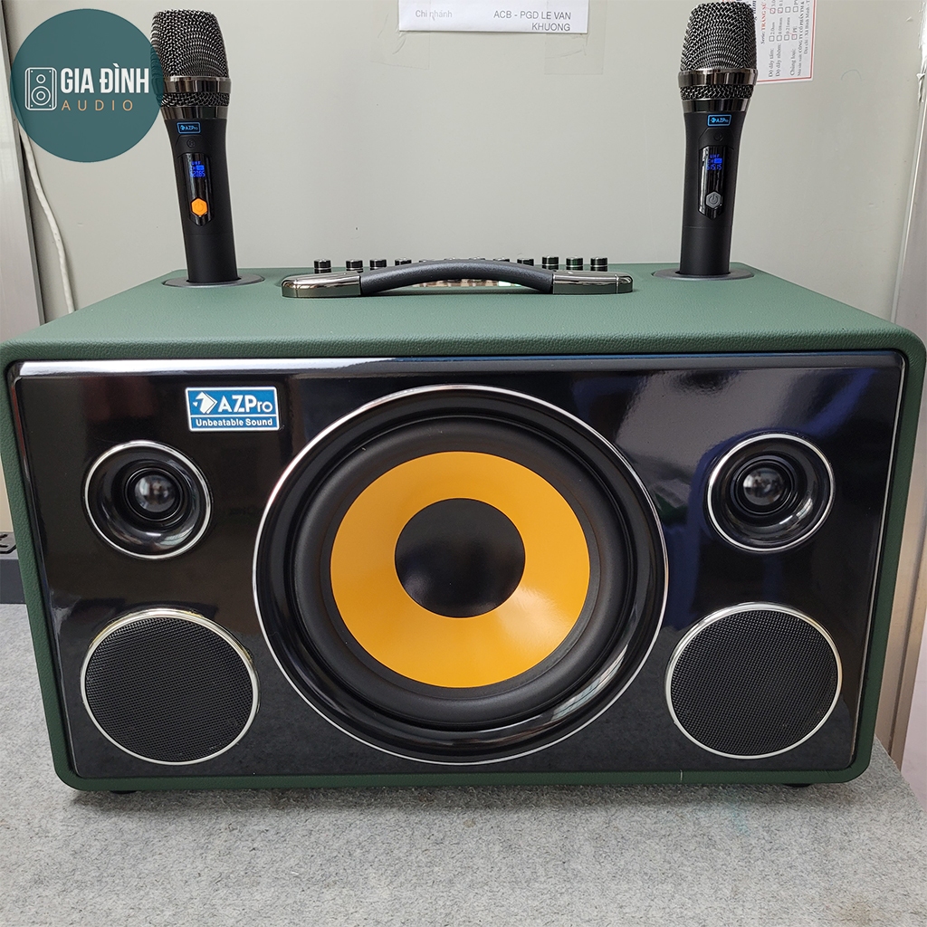 Loa karaoke xách tay AZpro SG68, 7 Loa 3 Đường tiếng, 2 Micro UHF