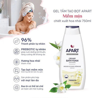 Apart Gel tắm Creamy Bath Foam Moisturizing 750ml