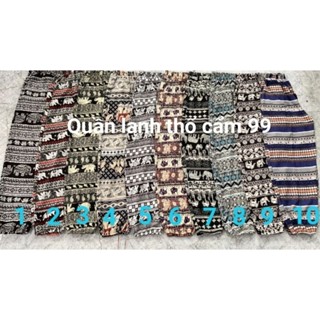 Quần lanh thổ cẩm size 3 XL ( 45-58kg)quần lanh dài suông , không bo.