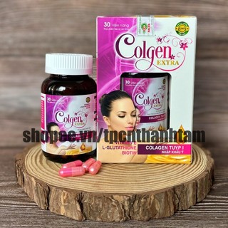 Viên trắng da gluathione COLLAGEN EXTRA vitamin e,  biotin, hỗ trợ đẹp da, giảm nám, chống lão hóa - Hộp 30 viên