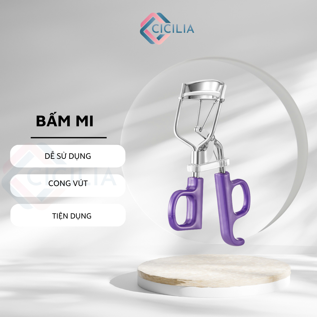 Dụng Cụ Bấm Cong Lông Mi CICILIA Tự Nhiên Cong Lâu CI-125