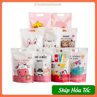10 chiếc túi zip loại dày dùng đựng bánh quy, kẹo, đựng mứt