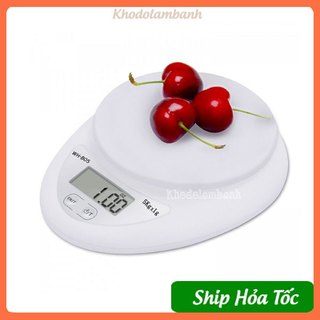 Cân điện tử nhà bếp, cân tiểu ly 5kg tròn
