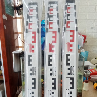 Mia nhôm 5m/ mia máy thủy bình/ Mia đo đac loại tốt nặng 2kg/tặng bọt thủy mia