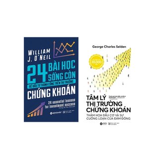 Sách -combo 24 bài học sống còn để đầu tư thành công trên thị trường chứng khoán +tâm lý thị trường chứng khoán