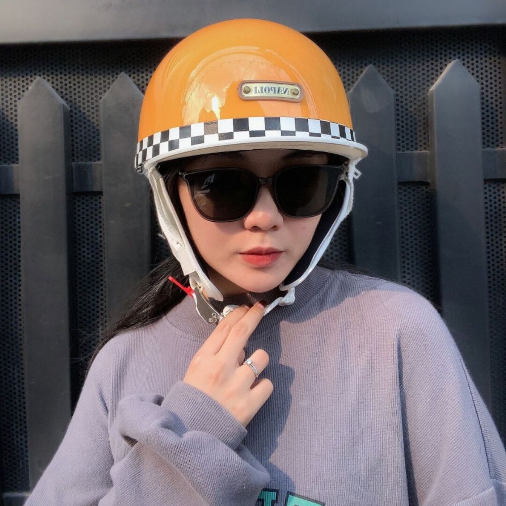 Mũ Bảo Hiểm 1/2 Napoli Kiểu Nhật Bosozoku Vintage Chính Hãng - BH 12 Tháng