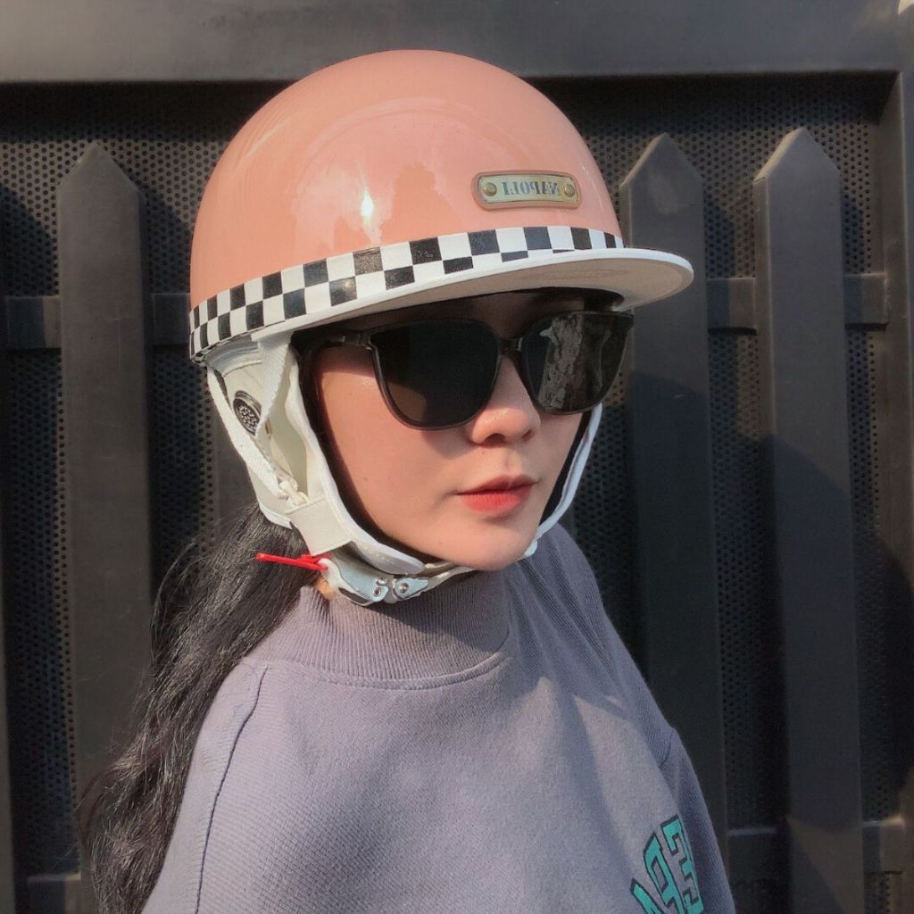 Mũ Bảo Hiểm 1/2 Napoli Kiểu Nhật Bosozoku Vintage Chính Hãng - BH 12 Tháng