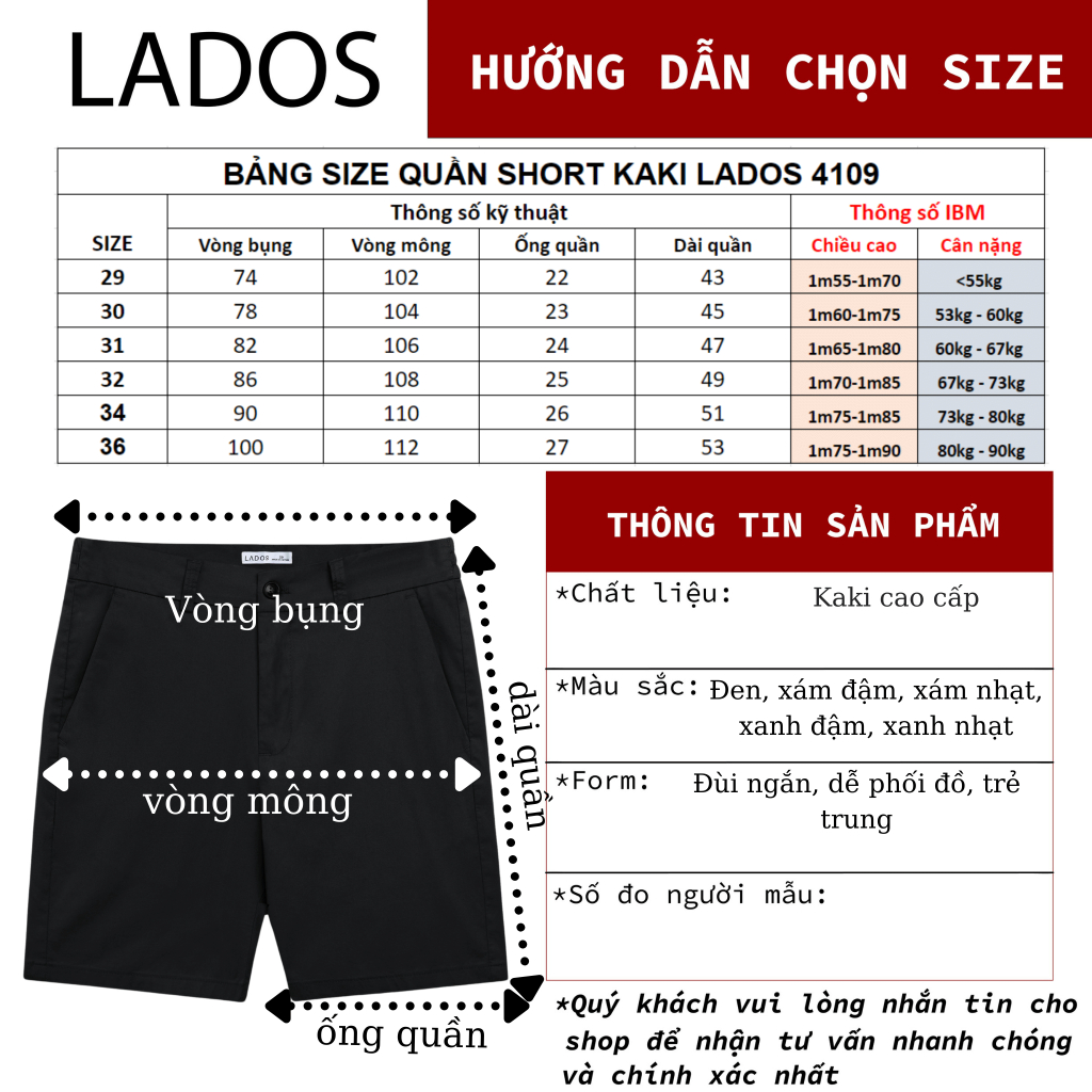 Quần short kaki basic LADOS-34109 với chất liệu kaki dày dặn khỏe khoắn -  Form chuẩn ôm dáng