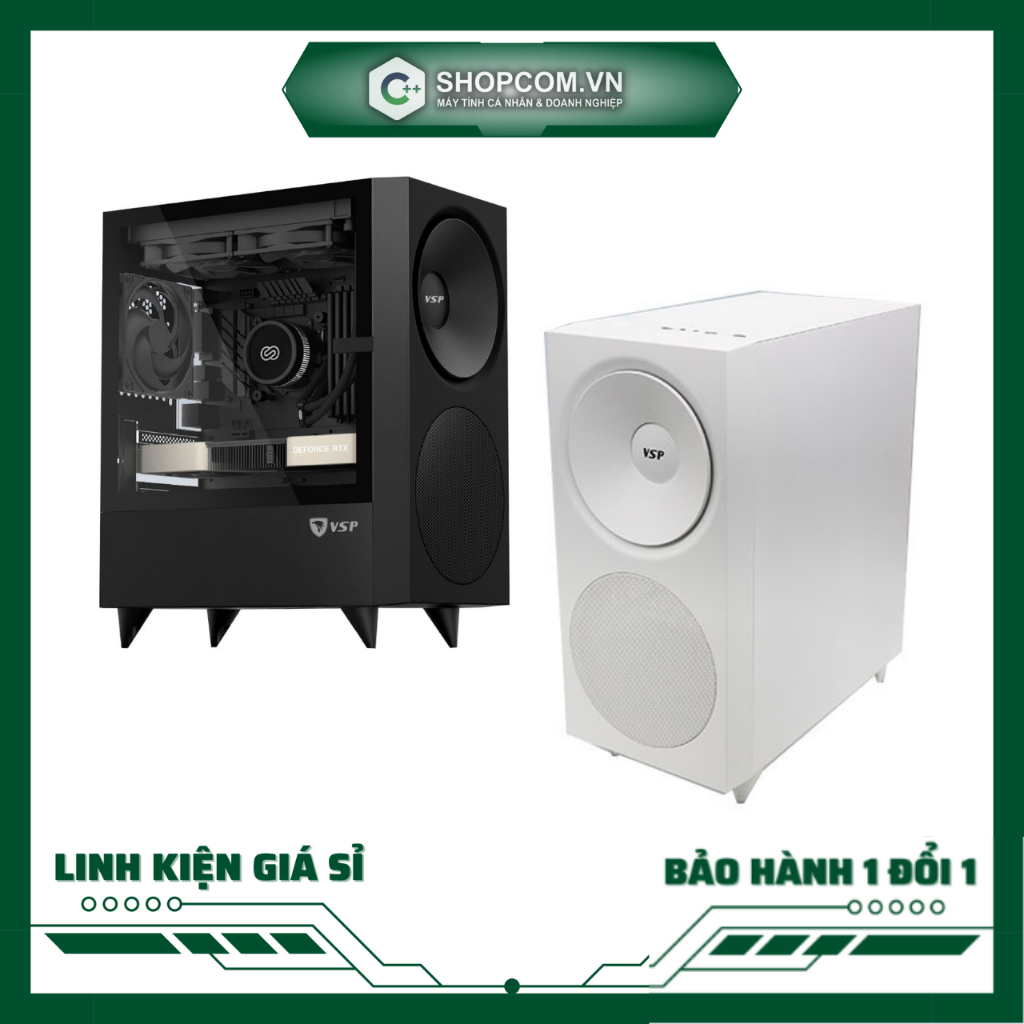 [BH 12 THÁNG 1 ĐỔI 1] Case VSP X09 Micro gaming - White / Black