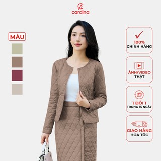 Áo khoác nữ CARDINA trần trám dáng đứng phom ôm vừa tôn dáng trẻ trung 3PNF09