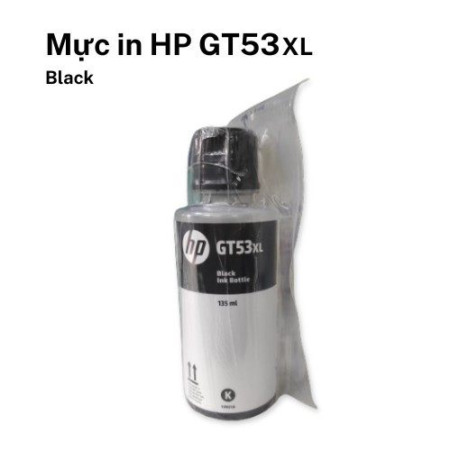 Mực in phun HP GT53XL 135ML Đen dùng cho máy in HP 210/520/580/670/720/415/315/115