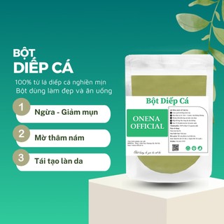 200gr bột diếp cá nguyên chất sấy lạnh giảm mụn thâm sạm handmade bảo đảm vsattp - onena