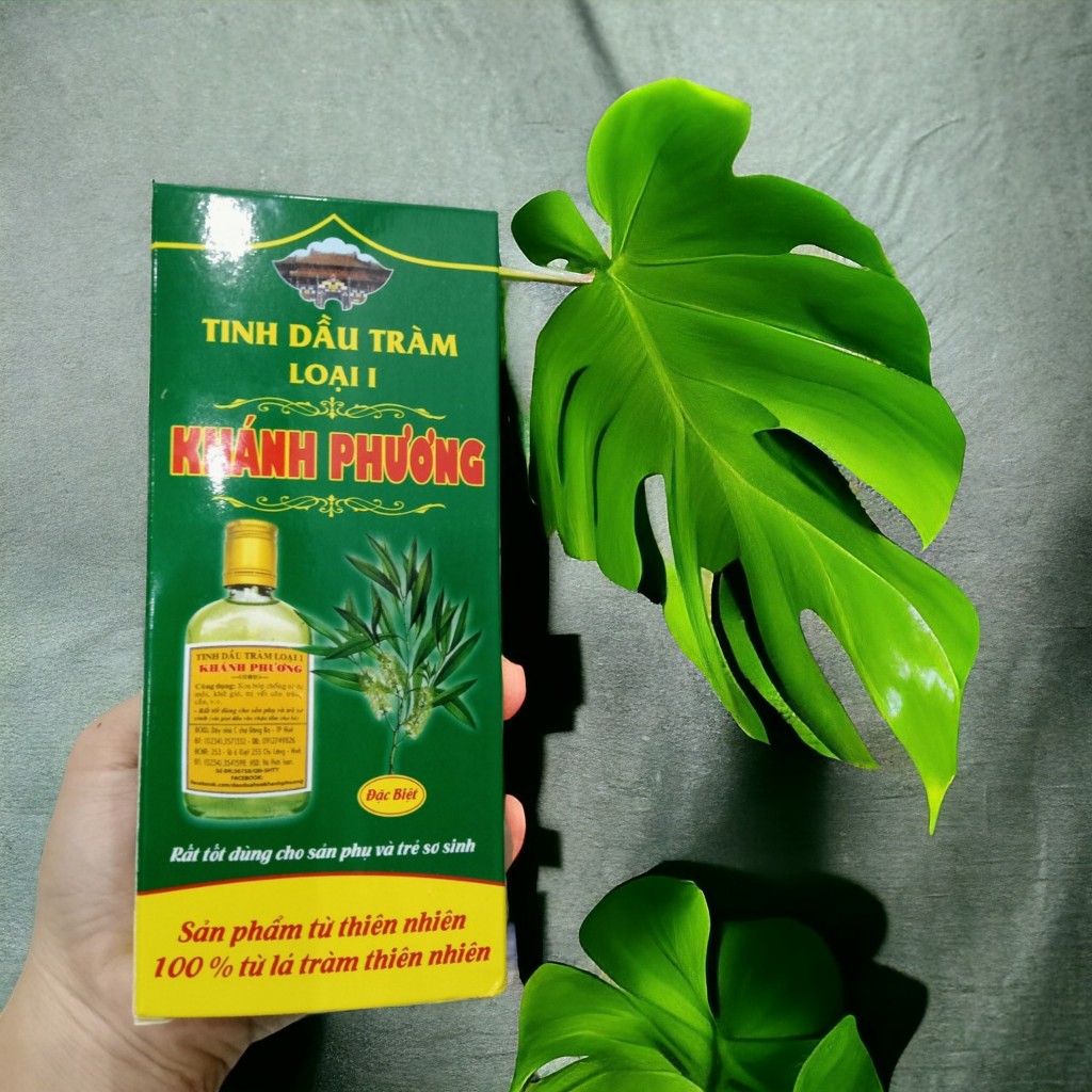 Chính hãng Tinh dầu tràm Khánh Phương xanh loại một, 100ml, tốt cho mẹ và