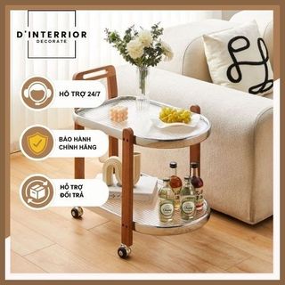 Xe đẩy / bàn trà / kệ có bánh xe di chuyển đa năng decor cho phòng khách weseat