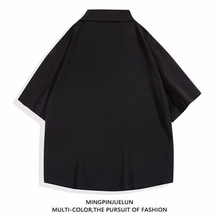 Áo Sơ Mi Tay Ngắn Unisex Local Brand Chất Lụa mềm mịn Form Rộng Basic