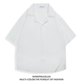 Áo Sơ Mi Tay Ngắn Unisex Local Brand Chất Lụa mềm mịn Form Rộng Basic