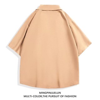 Áo Sơ Mi Tay Ngắn Unisex Local Brand Chất Lụa mềm mịn Form Rộng Basic